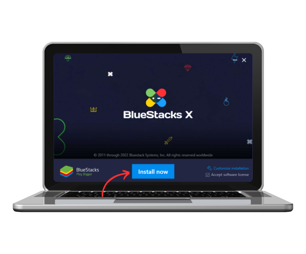 Install Bluestacks on PC